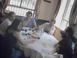Sara, Turbina, Miguel, Rom&aacute;n y Pedr&iacute;n donde el lapillo